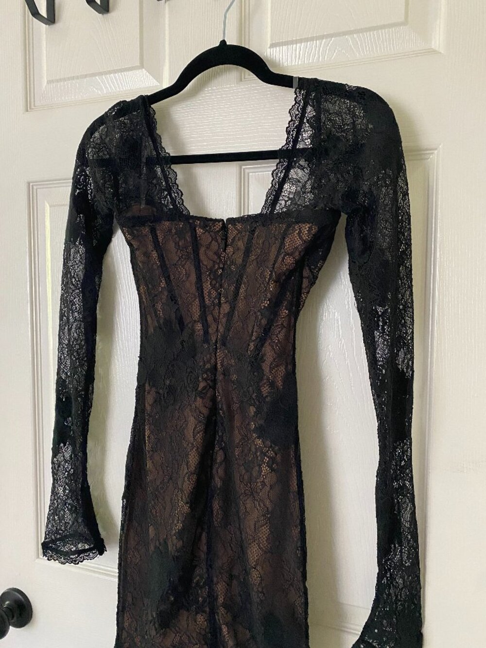 House of CB | Lucienne Lace Mini Dress in Black - Picture 11 of 15